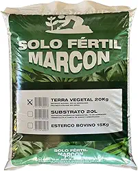 Terra Vegetal 20kg Orgânica Para Plantas Jardins Horta E Vasos