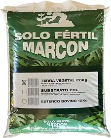 Terra Vegetal 20kg Orgânica Para Plantas Jardins Horta E Vasos