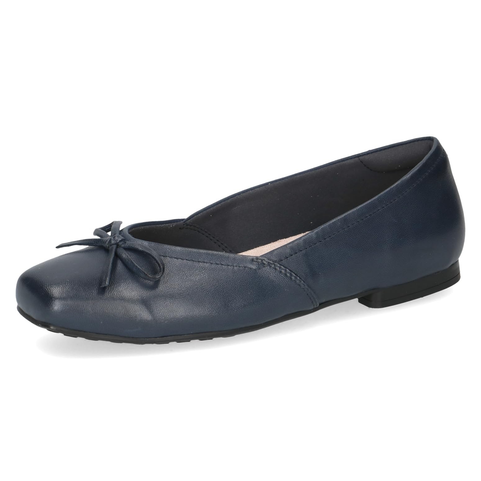 CAPRICE Women's ballet flats in leather, Blue (OCEAN SOFTNAP.), 8 UK