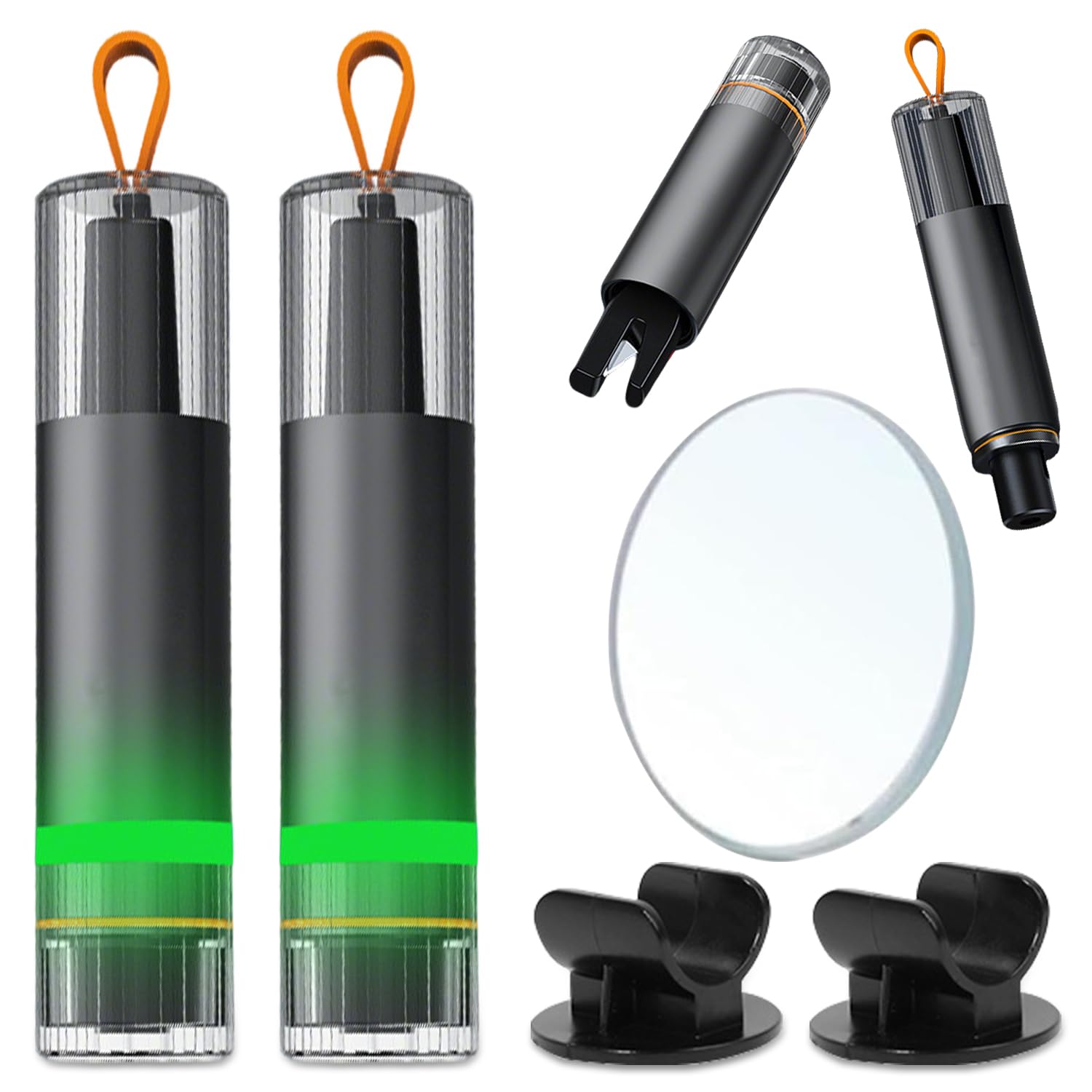 Notfallhammer Auto 2 Stück Sicherheitshammer Car Emergency Hammer für Land Unterwasser und Nacht