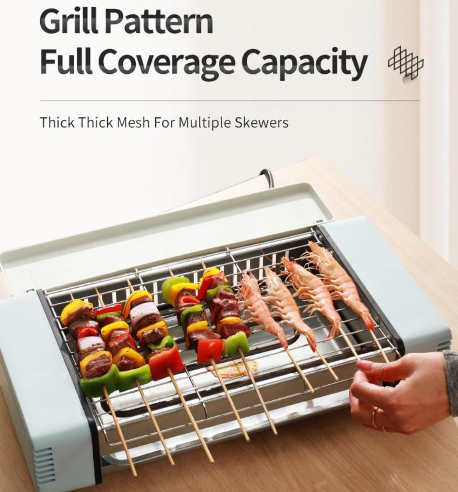 Home Electric Sausage Machine Barbecue Multi-function Hot Dog Skewers Smokeless Barbecue Grill Non-sticky Barbecue Machine