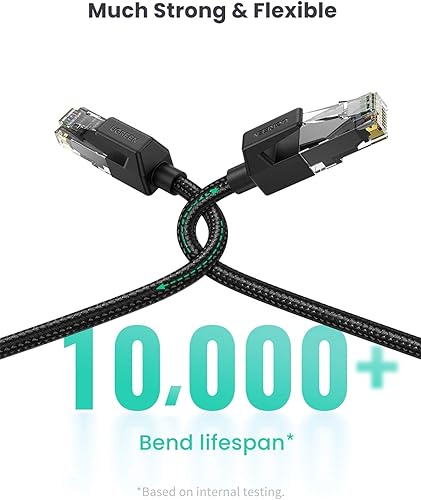 Miniatura 5 de UGREEN Cable Ethernet Cat 6 trenzado Cat6 Gigabit de alta velocidad 1000Mbps cable de Internet RJ45 blindado cable LAN de red compatible con PC,