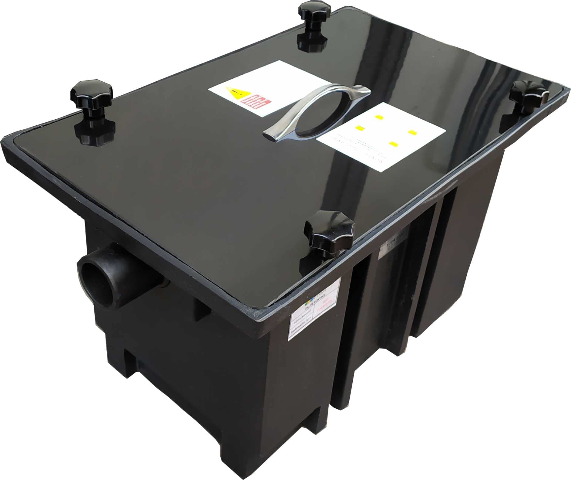 Separador de grasa de polipropileno 0,3 L/seg de grasa, separador de grasa skimmer de aceite restaurante gastronomía, skimmer separador de grasa, filtro de aguas residuales, tecnología de enjuague
