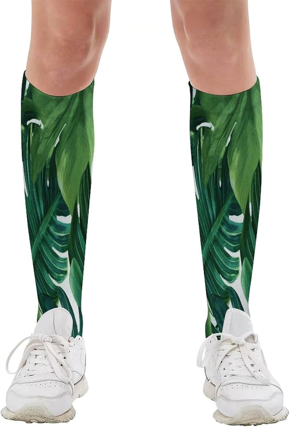 Banana Leaves Crew Socks Calf Socks Athletic Crew Sock