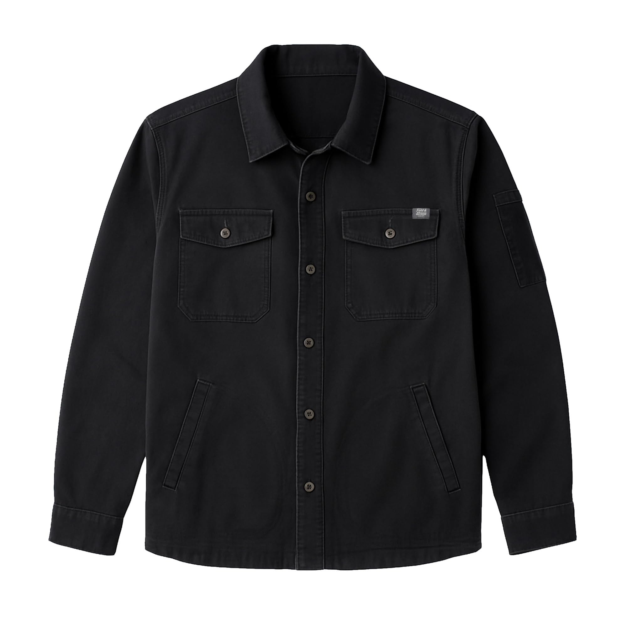Field & Stream Men's Standard Epoch Lightweight Twill Shirt Jacket, Black