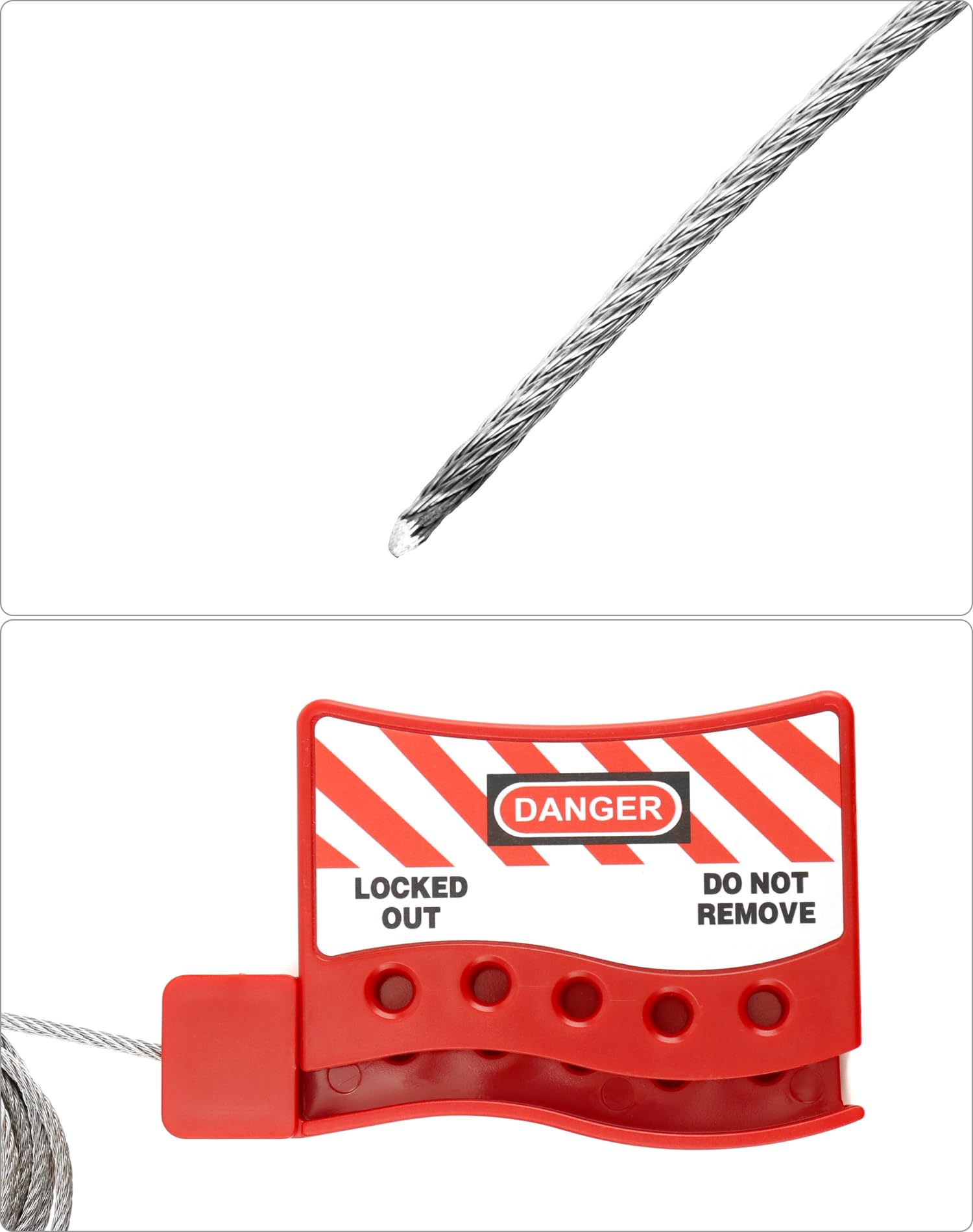 LOTO Cable For Gate Valves Multiple Devices POFET Red Lockout Tagout ...