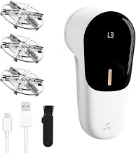 LeadsaiL Fabric Shaver, 6-Blade Electric Lint Remover, Rechargeable Sweater Defuzzer with LED Digital Display, Type-C Fast Charging, 3 Speeds Adjustable Lint Shaver for Clothes, Furniture, Upholstery