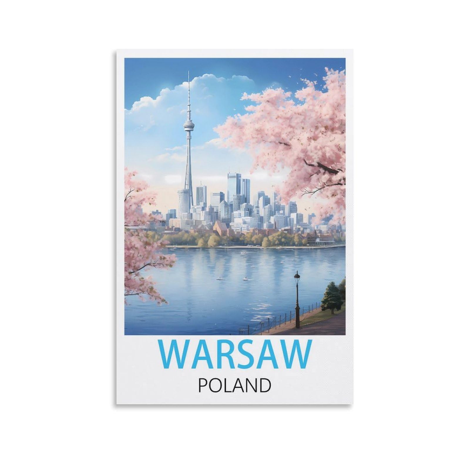 Vintage Metal Tin Signs Warsaw Polands,Cave Signs Art Plaque Poster Wall Decor for Home Kitchen Bar Club Coffee Shop Orchard Decoration 15x30cm