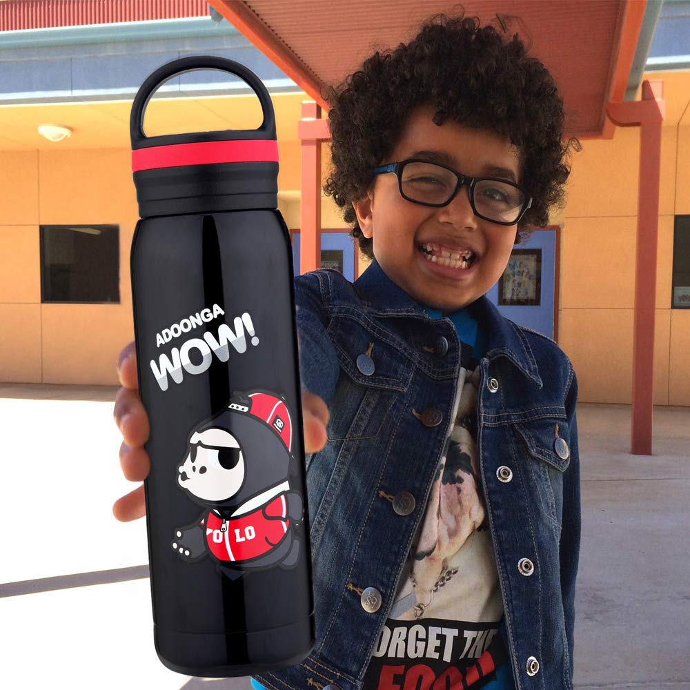 CILLE 15 oz Vacuum Sports Water Bottle, Stainless Steel Water Bottle  Double Walled Insulated Water Bottle, Vacuum Flask Thermos Coffee Mug Pink