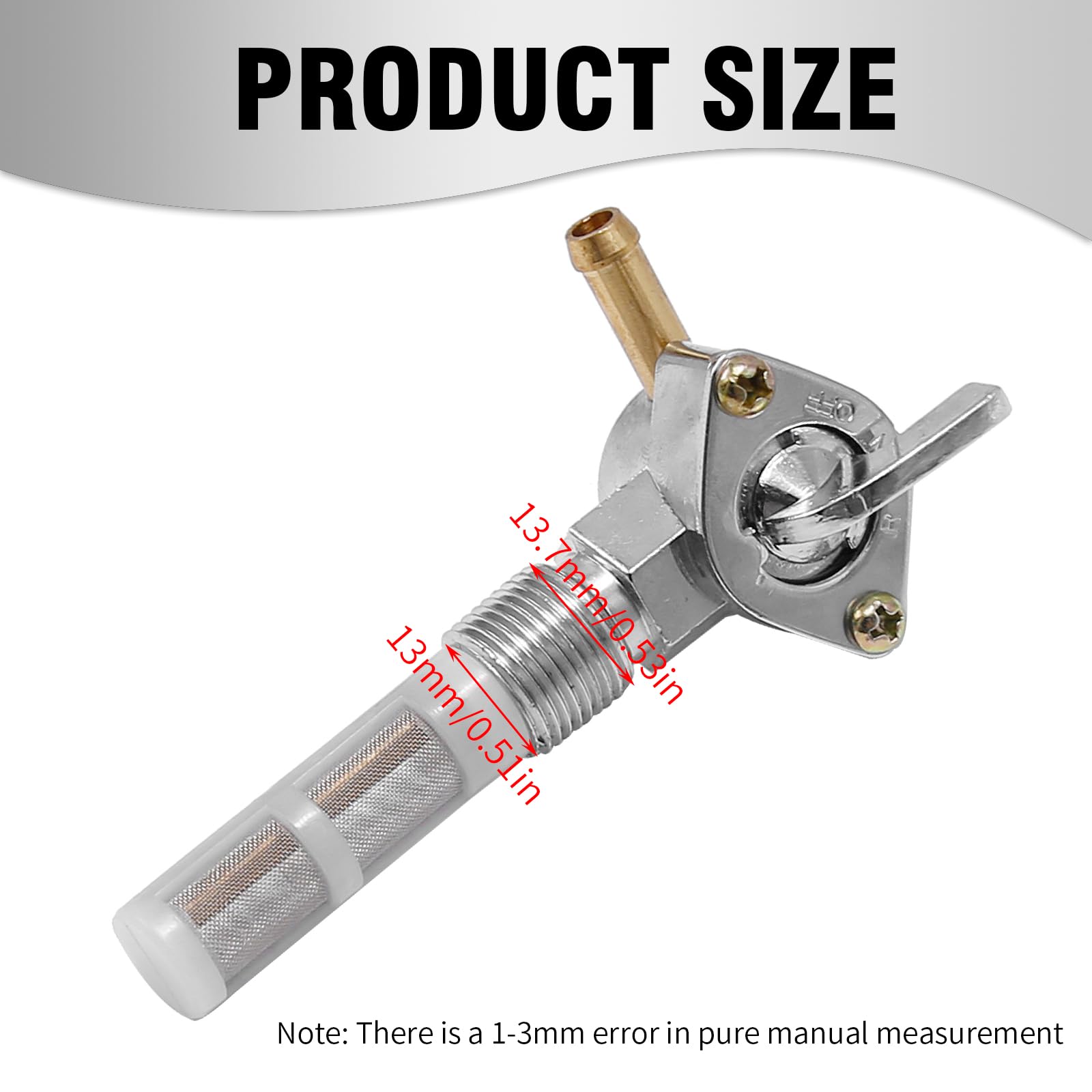 Amazon.co.jp: 3/8インチ NPT クロム燃料ペットコック 90°燃料