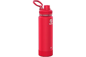 Takeya Actives Leak Proof Vacuum Insulated Watermelon Water Bottle with Spout Lid