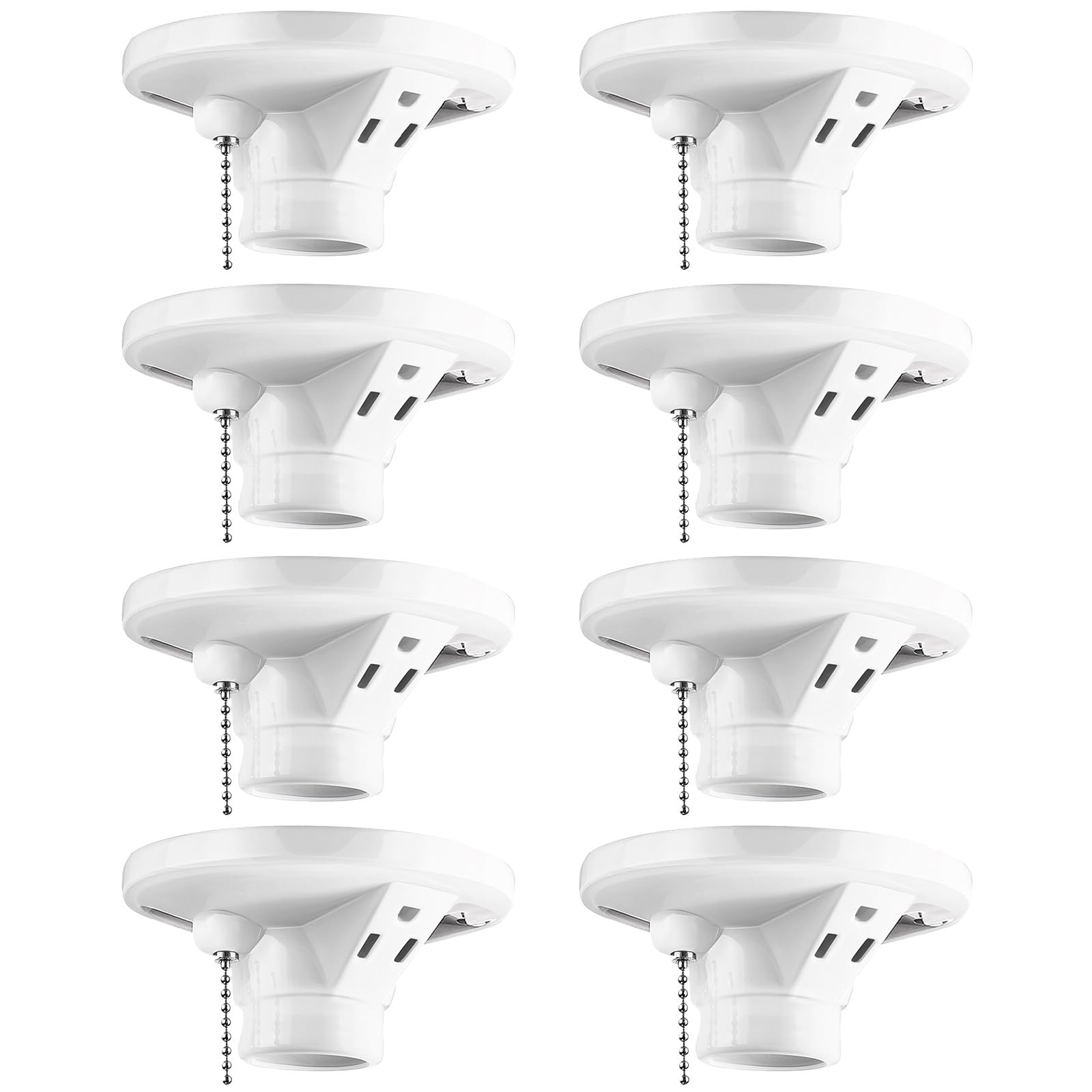 Porcelain Light Sockets with Outlet - 4 Pack -10
