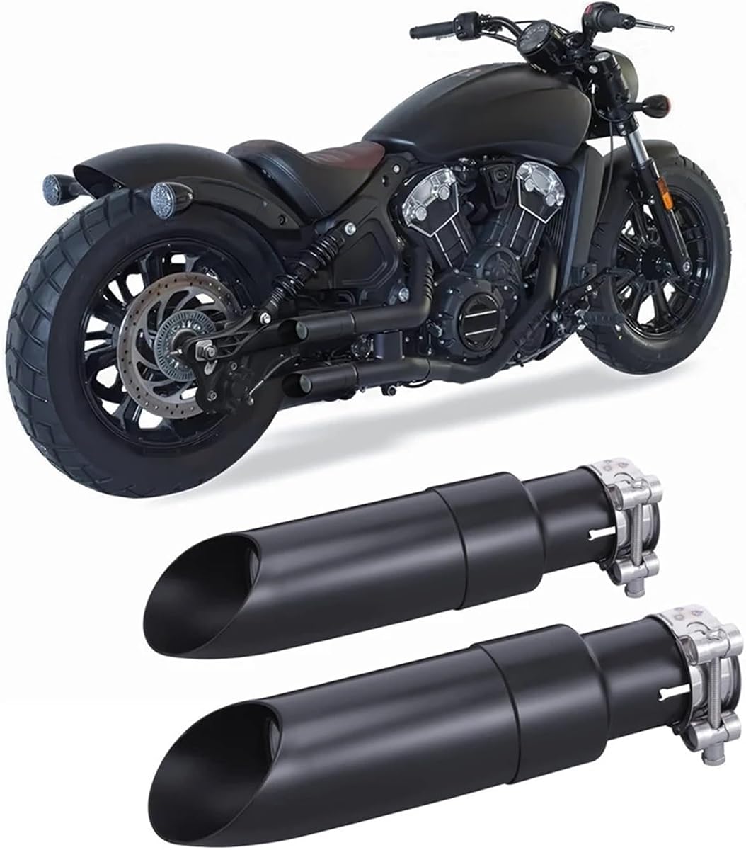 Sistema de escape Slip-On Silenciadores Slip-On Shorty GP con silenciador DB Killer para Indian para Scout Bobber Sixty para Rogue Twenty 2015-2023