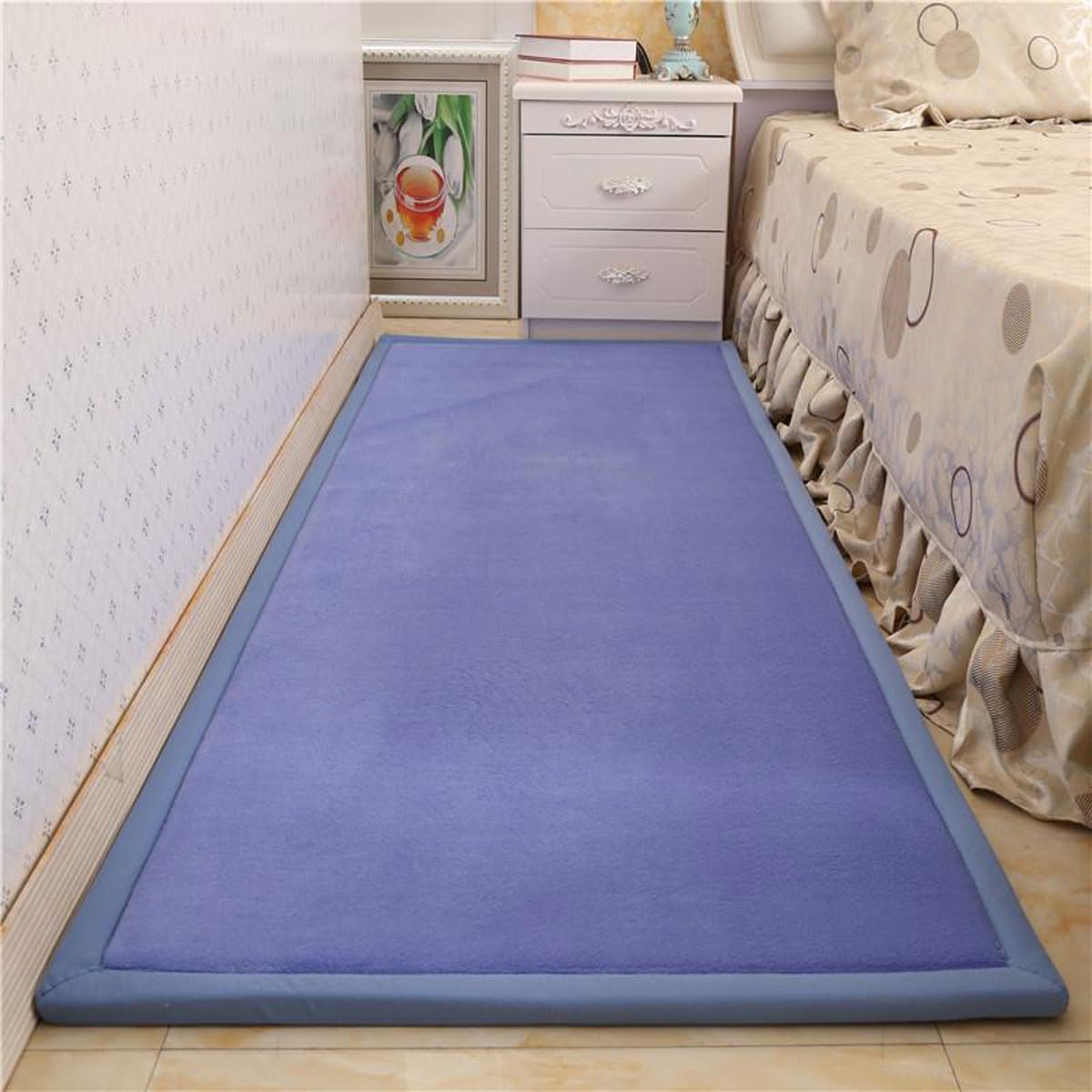 Dmkjdzsw Play Crawling mat for Nursery Baby, Extra Soft Activity Floor Mat for kids Playroom Bedroom-purple blue-200 * 280cm