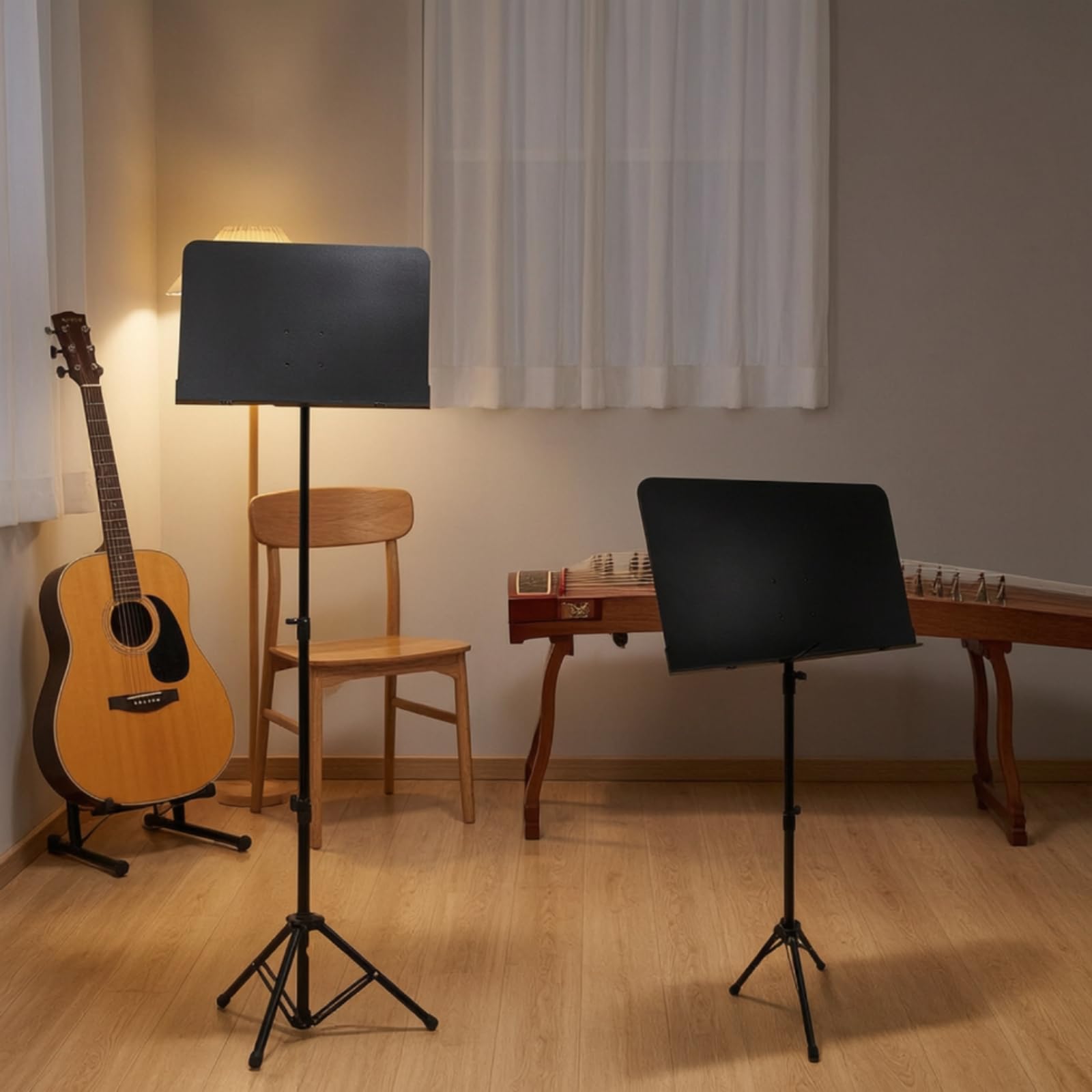 Gralara Porta Spartiti Regolabile in Altezza Leggiadre Musicale con Treppiede Inclinabile Leggiadre da Terra per Musicisti, Studenti