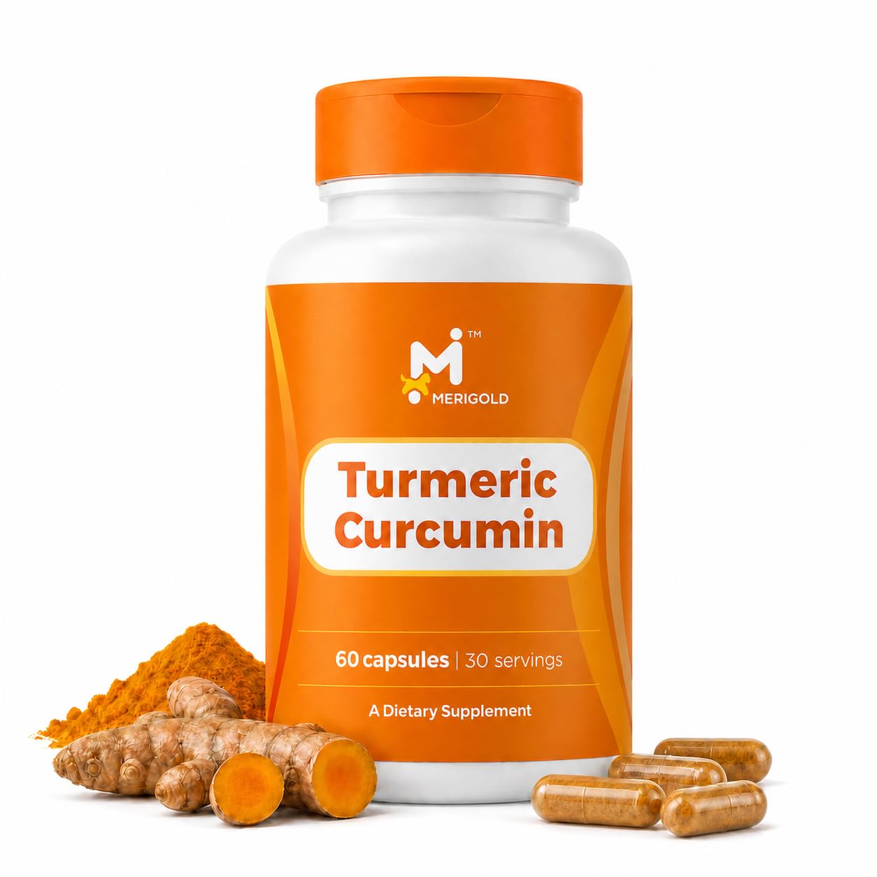 Turmeric Curcumin Supplement, 1080 mg Complex with 95% Curcuminoid Extract – Supports Healthy Inflammatory Response, Joint Comfort, Mobility & Antioxidant Support – 60 Capsules