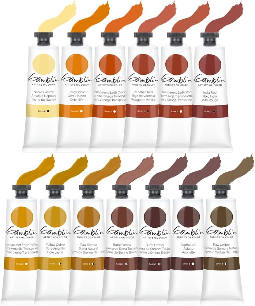 Gamblin アーティストオイルカラー 8本セット 37ml Amazon | Gamblin Artistオイルペイントセット プロフェッショナル用
