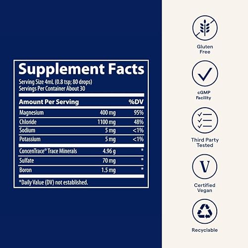 Miniatura 6 de Trace Minerals Research Mega-Mag Gotas de magnesio líquido 4 onzas 3 unidades