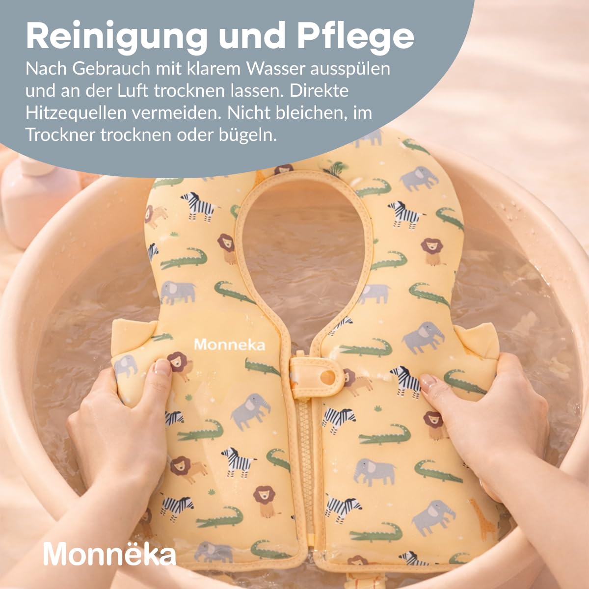 Schwimmweste Kinder aus Neopren | Schwimmhilfe zum Schwimmen Lernen, Verstellbarer Auftrieb, weich & sicher, für Kleinkinder ab 1 Jahr