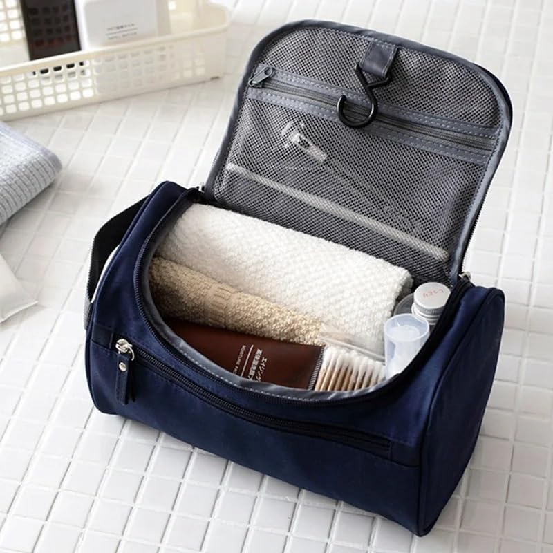 Borsa da Toilette Multifunzione, Borsa cosmetica da Viaggio in Nylon per Uomo e Donna, Organizer per Articoli da Toilette Impermeabile, Astuccio per Il Trucco