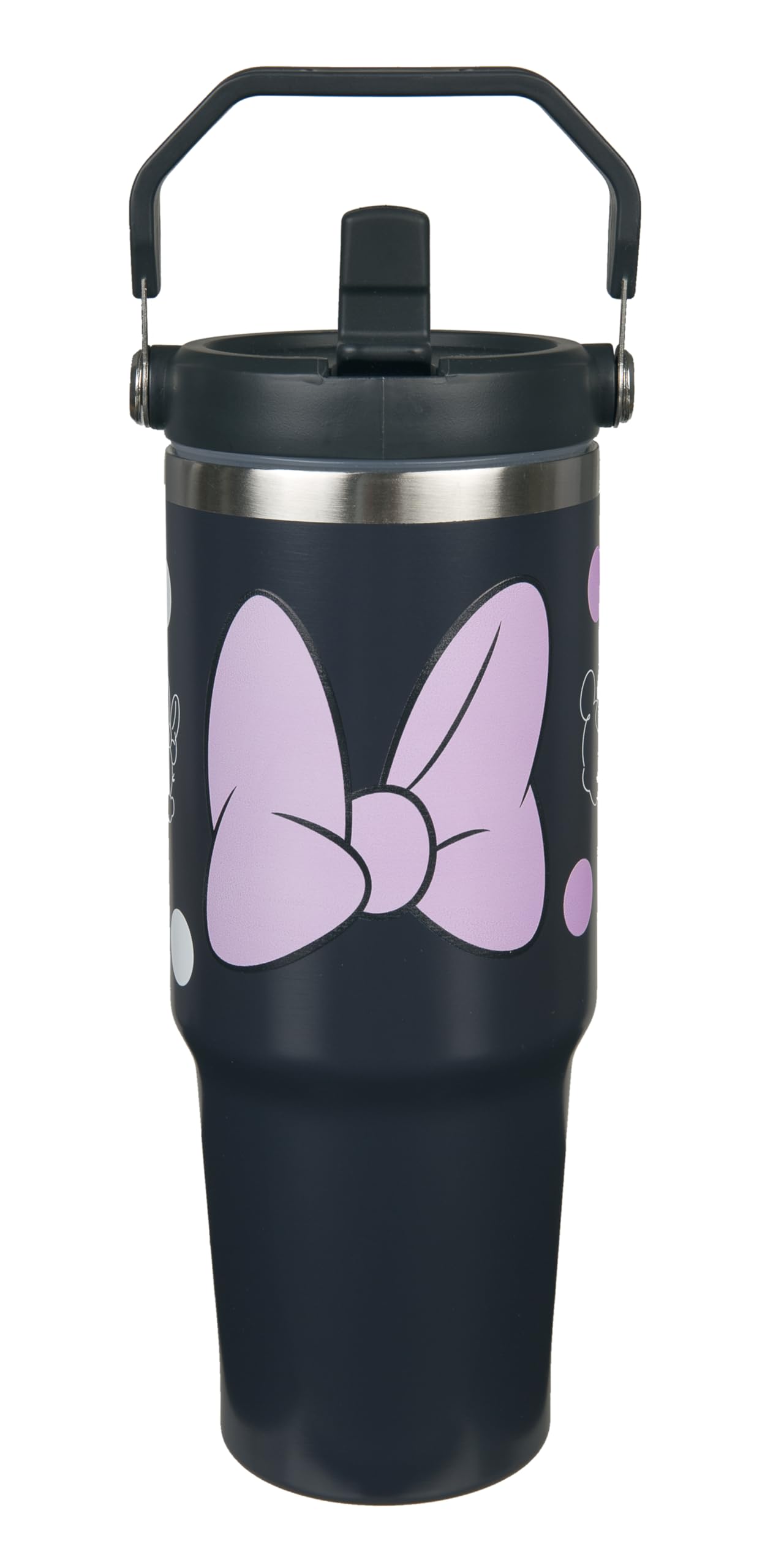 Undercover - Disney Minnie Mouse Insulated Mug with Handle - 900 ml Capacity - Stainless Steel Drinking Cup with Handle - Leak-Proof Drinking Bottle