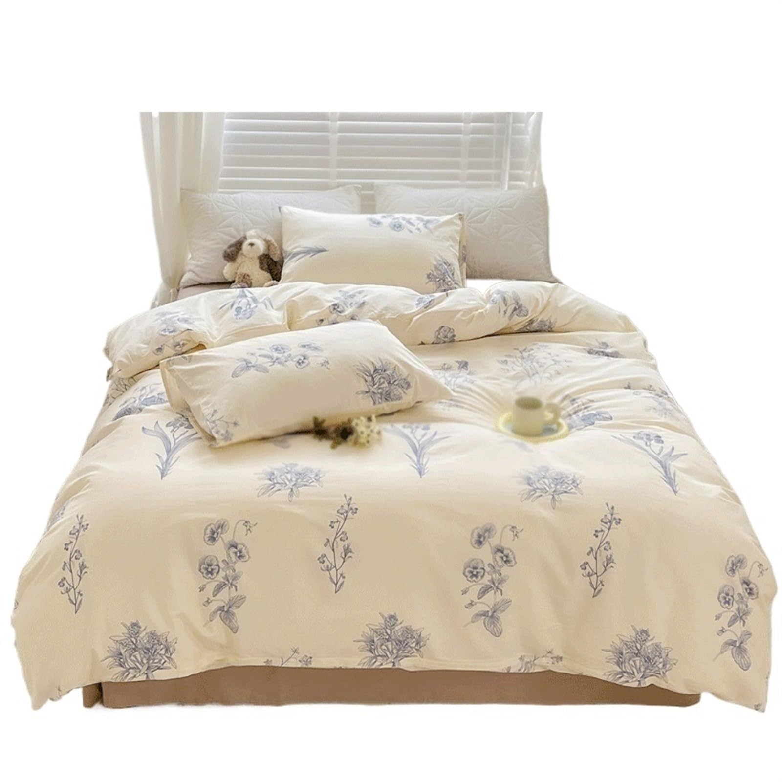 Sábanas estampadas de algodón puro y fresco para una cama elegante y confortable