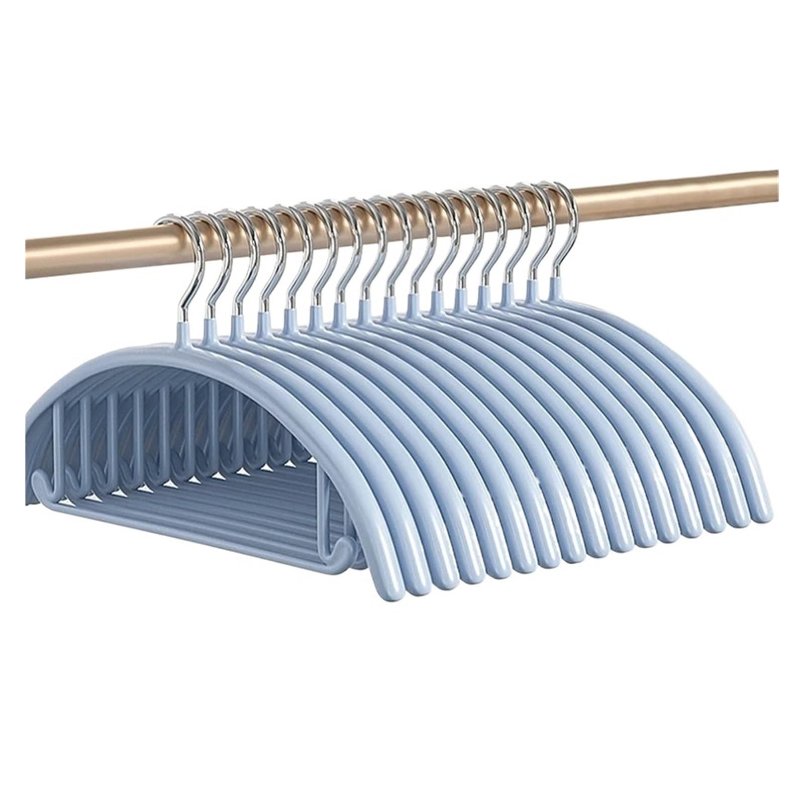 Perchas de acero inoxidable antideslizantes de alta calidad para hombre, perchas gruesas sin costuras (paquete de 15 unidades), solución de almacenamiento de ropa resistente y duradera