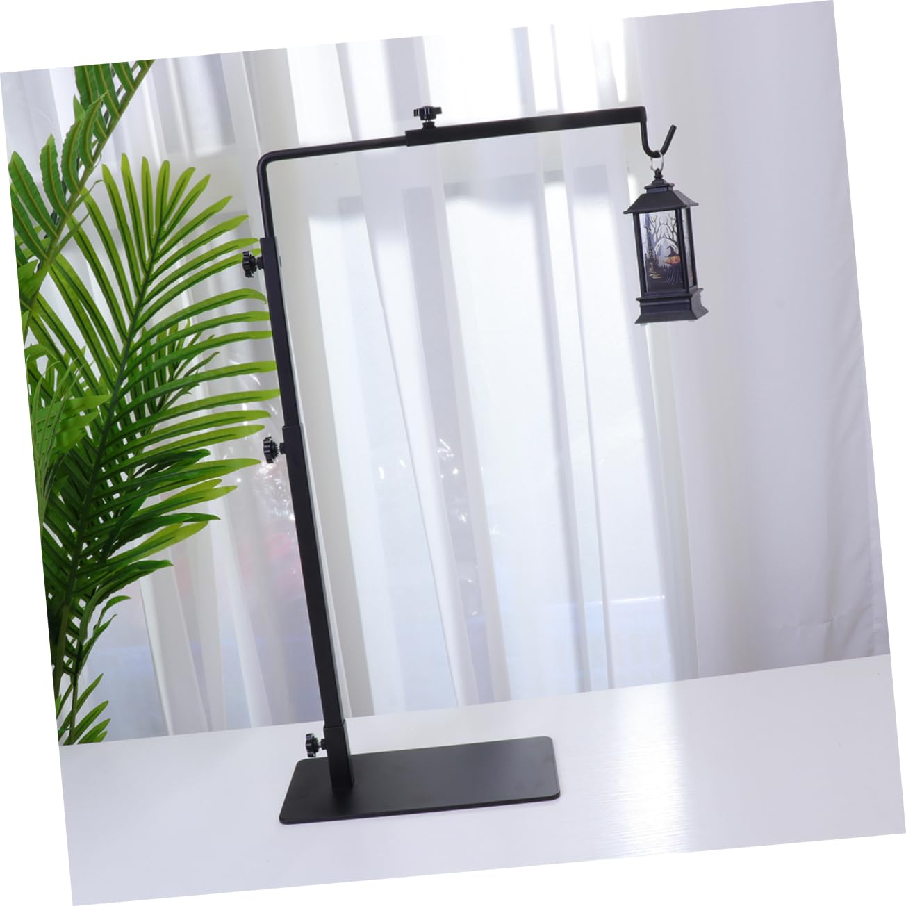 Soporte de Luz para Reptiles para Lámpara de Calefacción, Tamaño L | Hierro Negro, para Acuario y Pecera, Sostiene Focos de Terrario y Proporciona Iluminación