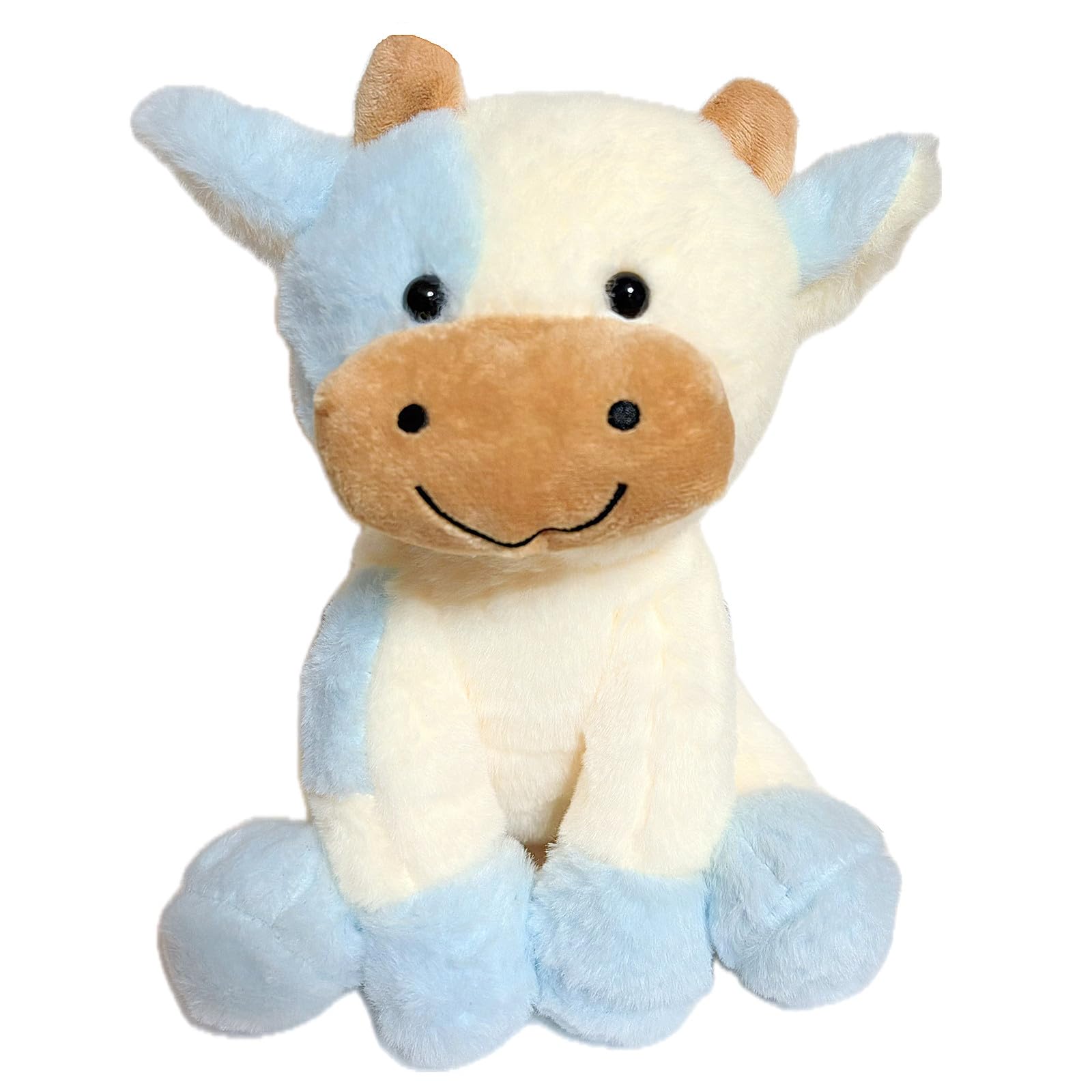 9 inches Cow Stuffed Animal Soft Plush Cute Cow Doll for Boys Girls (Blue Cow)