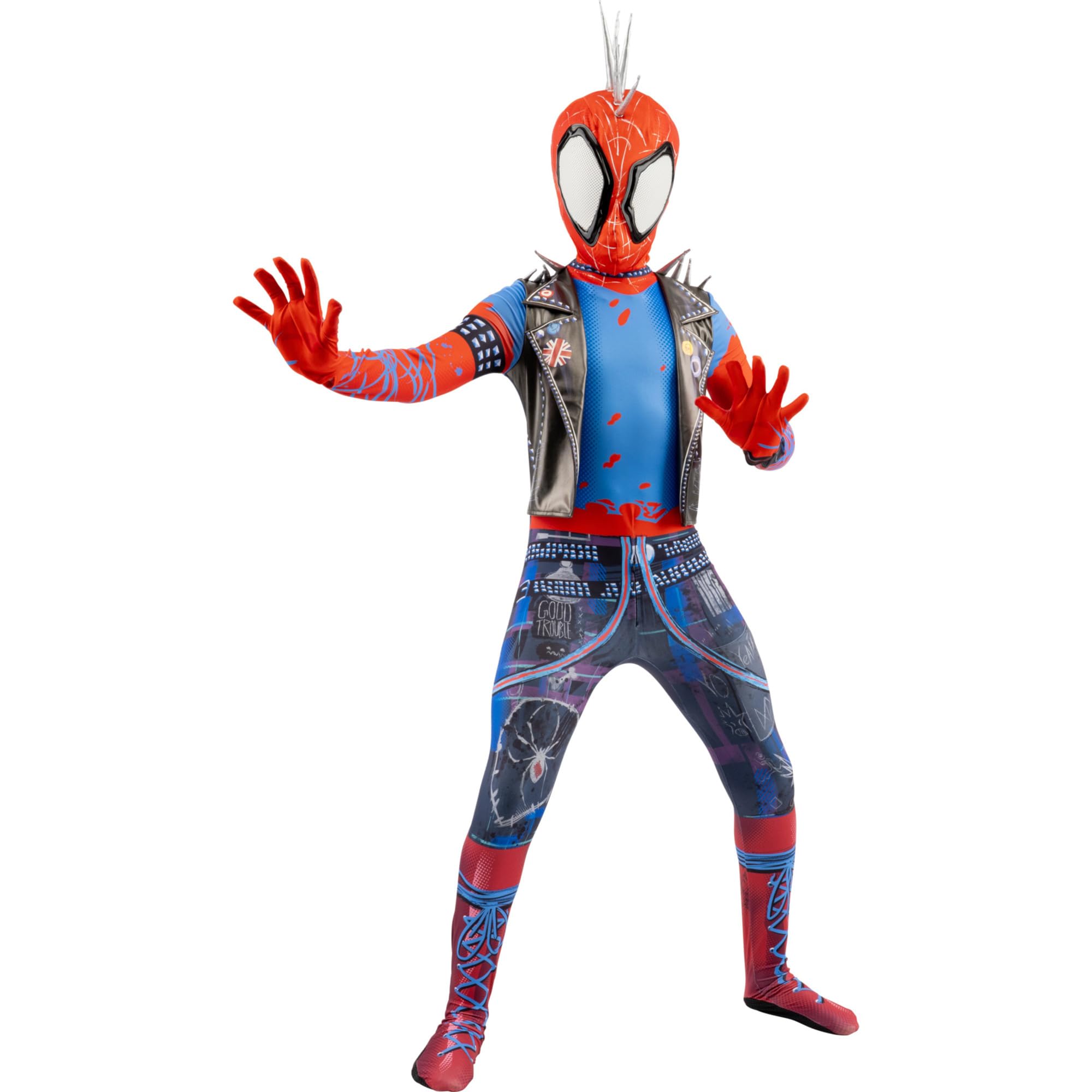 MARVEL Spider-Punk Official Youth Zentai Halloween Costume