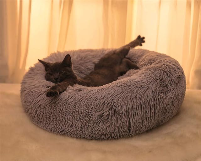 Foto 4 de 8 de POPOTI Extra Large Dog Beds Sofa,Deluxe Fluffy Washable Round Dog Pillow Cat Cushion Pet Bed for Cat and Dog…