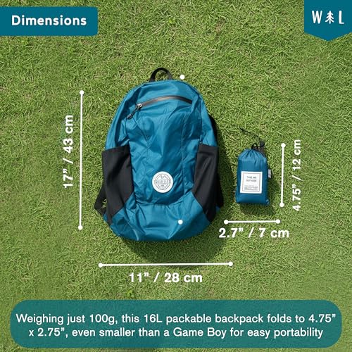 Mochila Ultraligera Plegable 16L para Senderismo y Viaje miniatura 2
