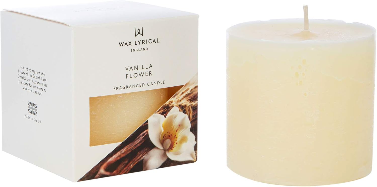 Wax Lyrical Vanilla Flower Candle, Up to 50hrs, Wax, Ivory, Medium Jar