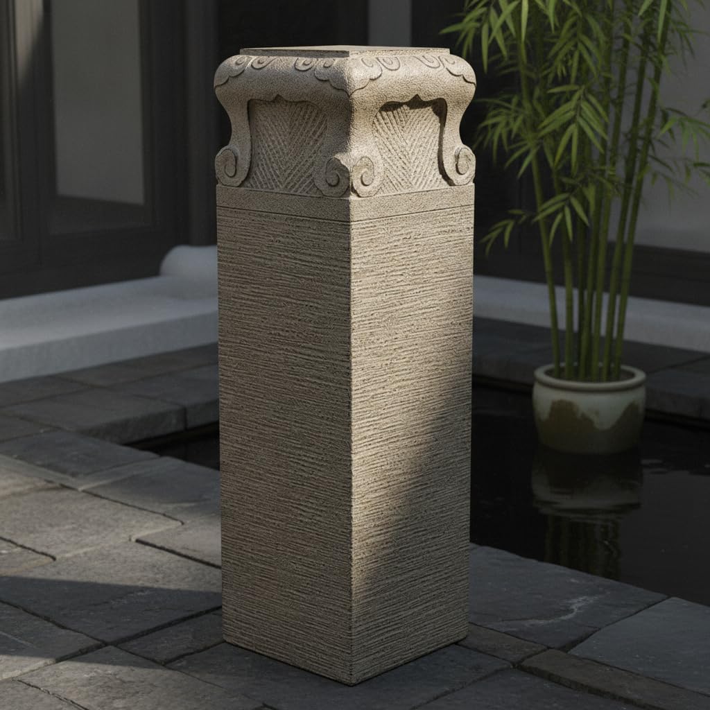 Colonna Piedist per Piante in Pietra , Colonna (ca. 90cm)
