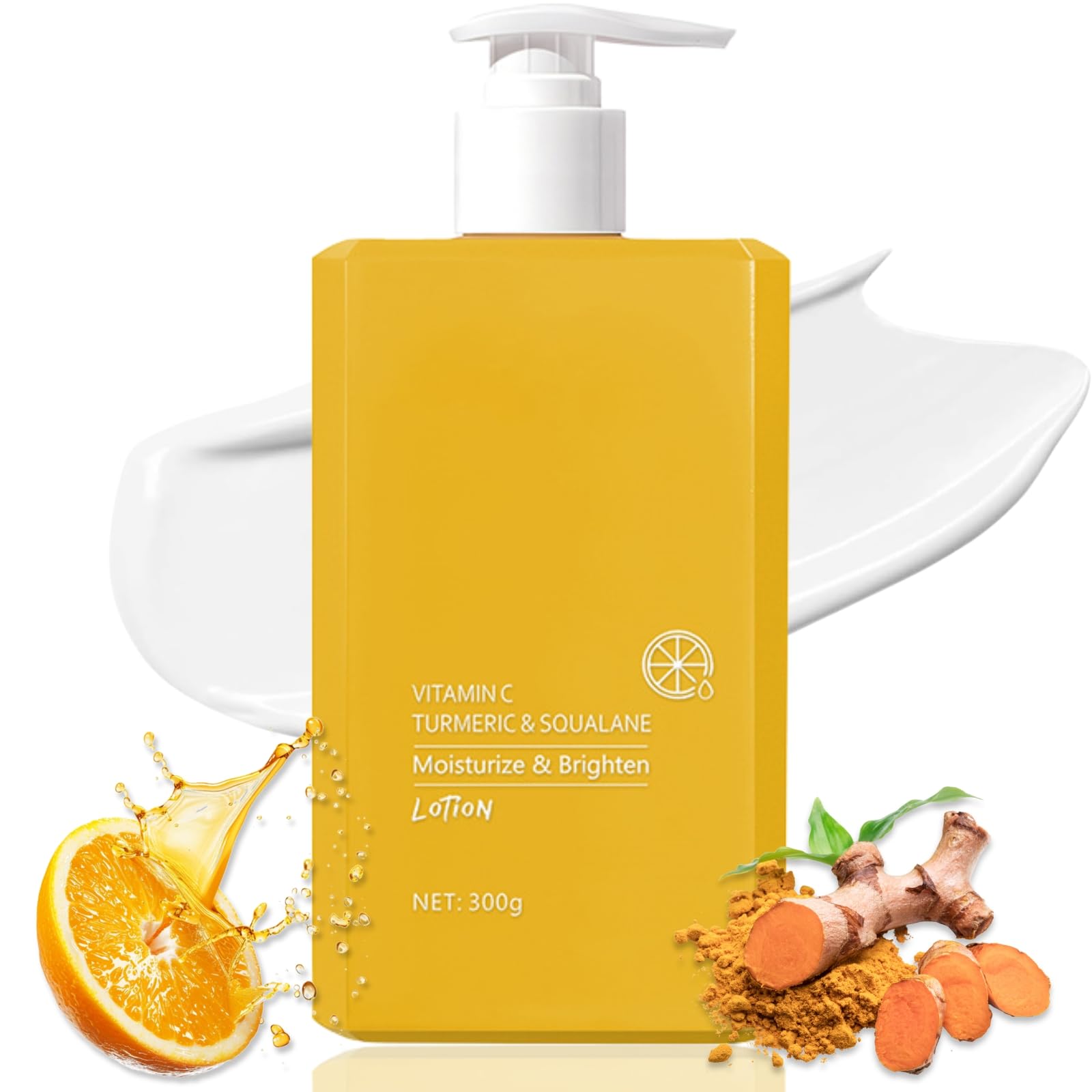 Turmeric & Vitamin C Body Lotion, Body Brightening Cream for Face & Back