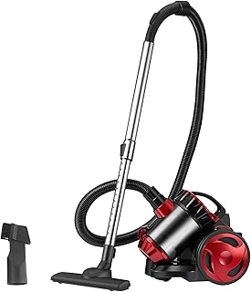 Aspirador sin bolsa, 2000 W, aspirador compacto silencioso, capacidad 1,5 L, con sistema de filtración HEPA, potente aspirador para suelos, alfombras, sofás y coche