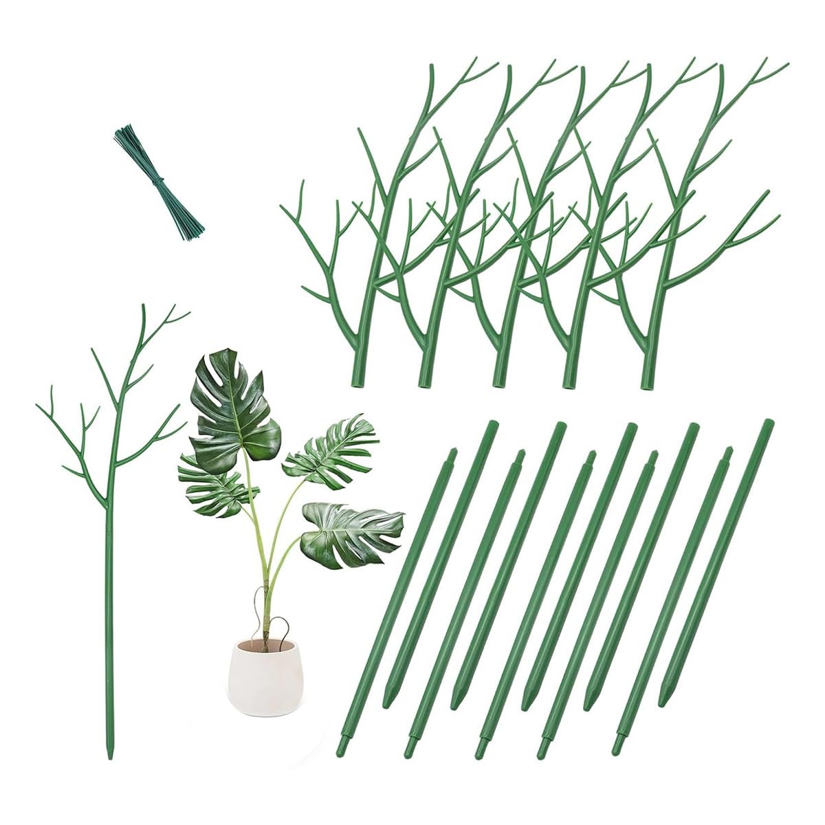 KeuLen Tuteurs for fraisiers, Monstera, Tuteurs for Jardin, Tuteurs en Plastique for tomates, Supports for Branches, 5 pièces