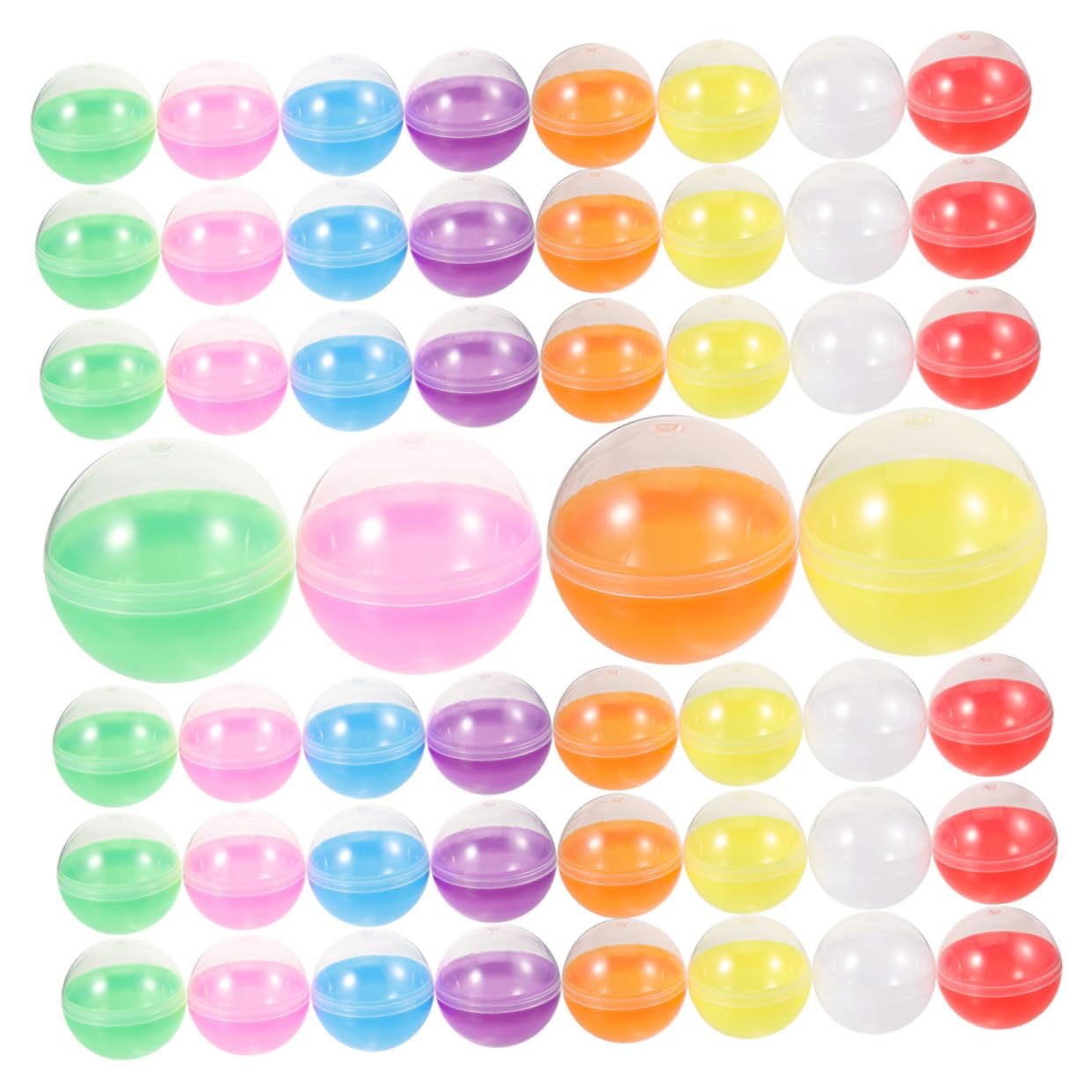 Lot de 100 boules transparentes en plastique à remplir pour fête et anniversaire