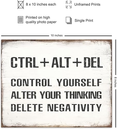 Miniatura 2 de Inspirational Motivational poster Wall Art & Decor - Entrepreneur Positive Quotes - Classroom Decor - Success Sayings - Encouragement Gifts for Men,