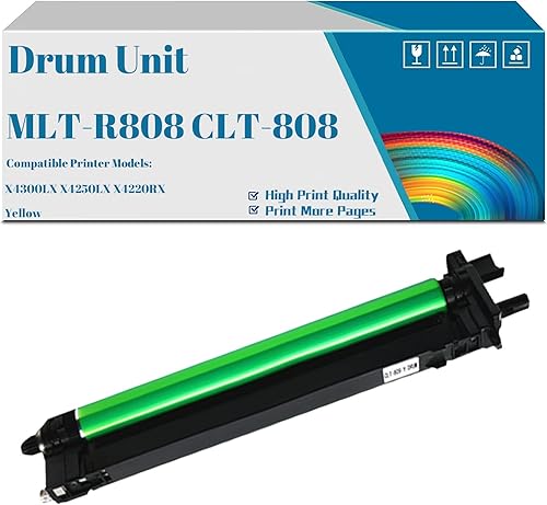 KIYOR Batería de repuesto compatible para Samsung MLT-R808 CLT-808, alto rendimiento para usar con impresora MultiXpress X4300 X4250 X4220 (amarillo)