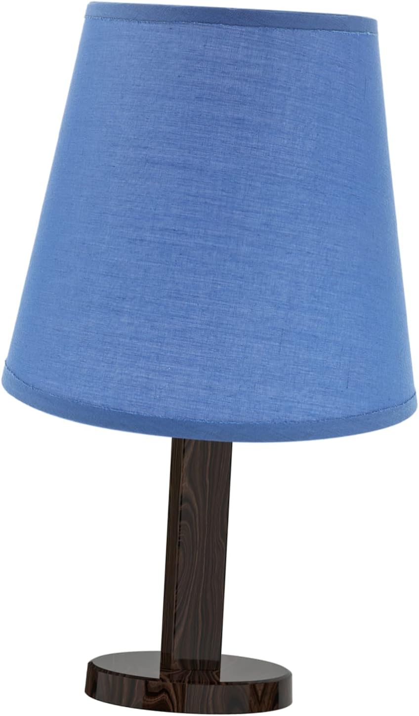 Blue Light Linen Lampshade Small Pleated Cover for Modern Decorative Lighting