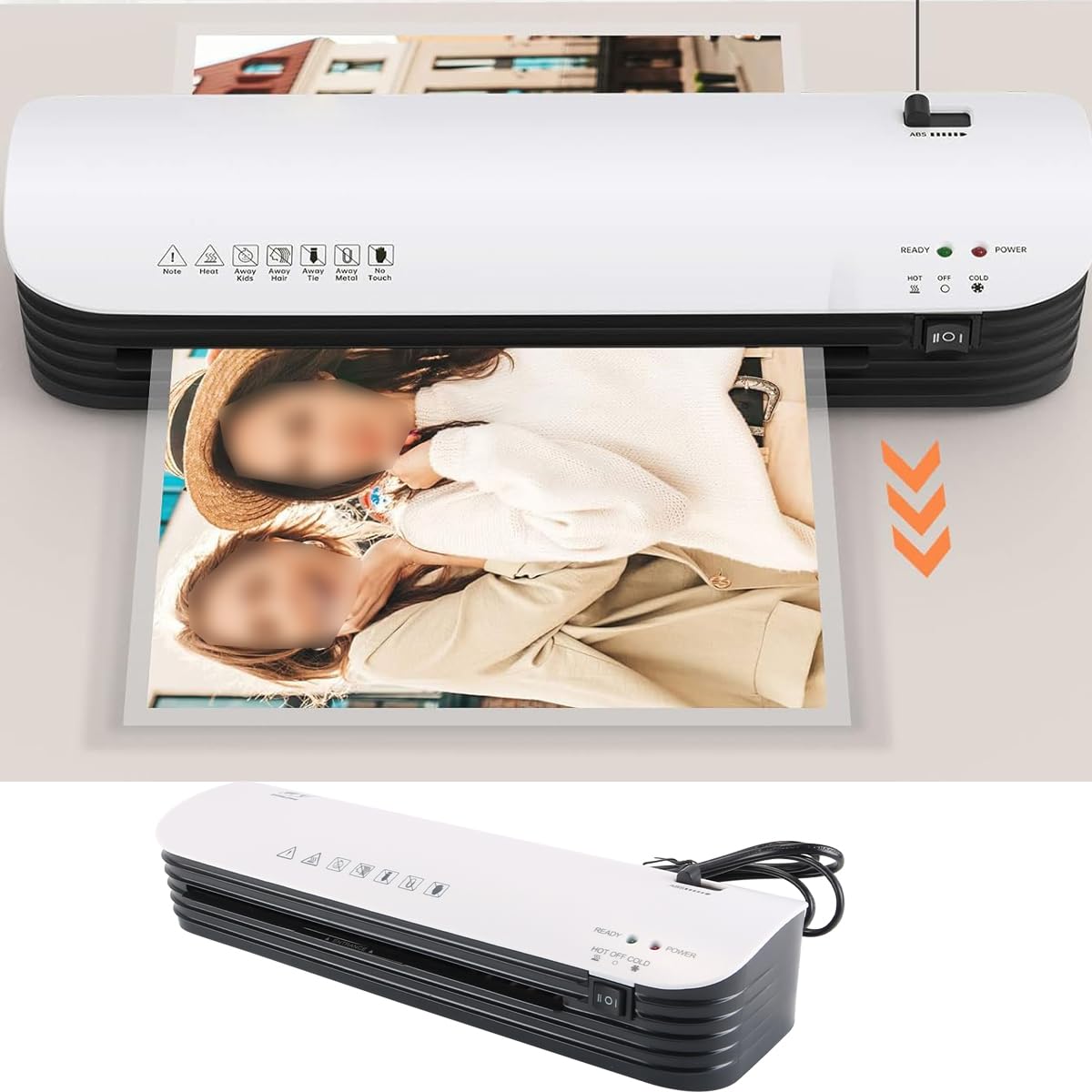 Laminator A4, 5 w 1, 13-calowa maszyna do laminowania na zimno i termicznie z obcinarką do papieru i zaokrąglarką rogów, szybkie nagrzewanie