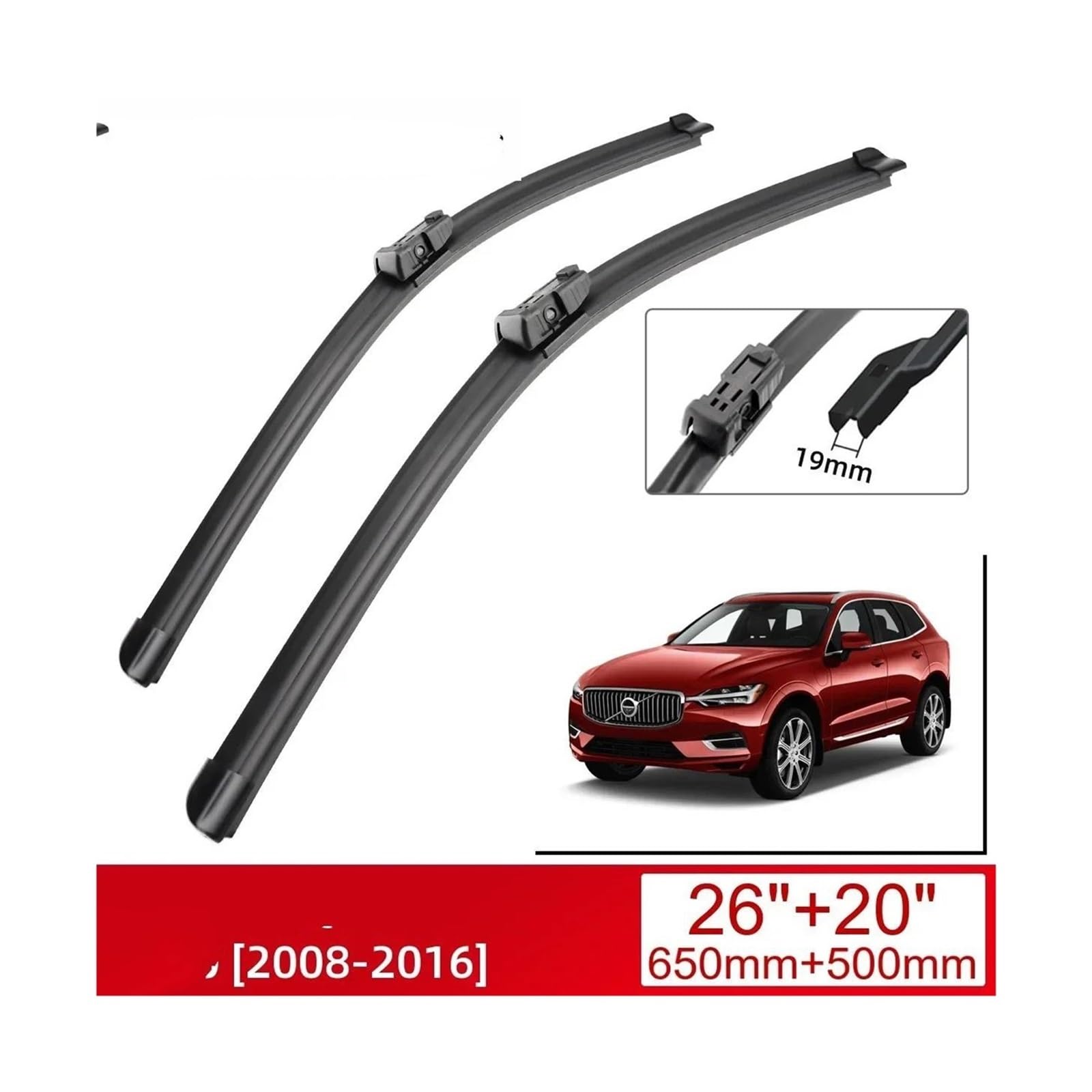 Escobillas Limpiaparabrisa Limpiaparabrisas Coche Para Volvo XC60 2008-2016 Escobillas Limpiaparabrisas Delanteras Escobillas Limpiaparabrisas Accesorios Coche