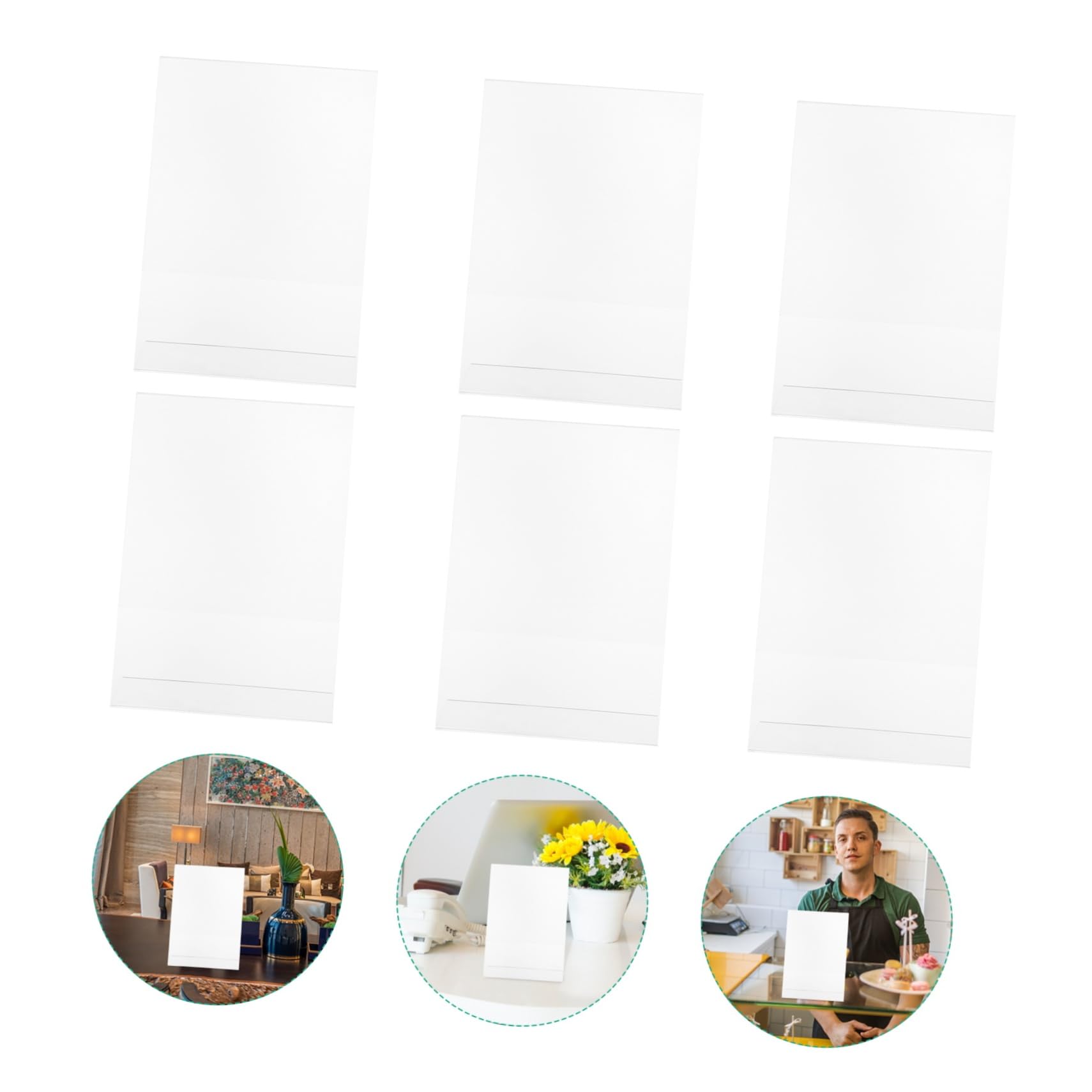 Zerodeko 6stücke Acryl Aufsteller Transparente Preisschildhalterung Preisschildhalter aus Acryl für Regal für Preisauszeichnung und Produktpräsentation
