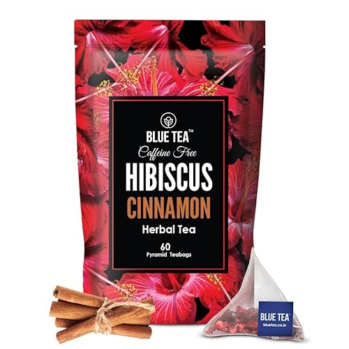 Miniatura 10 de BLUE TEA - Té de hierbas de hibisco y frambuesa - 18 bolsas de té  Regalo del día de la madre  Vegano sin cafeína - Sin gluten - Sin OMG  Bolsa de