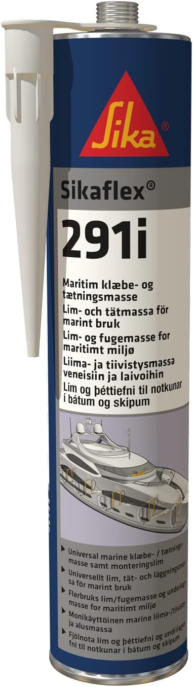 Sikaflex 291i – Marine Sealant and Adhesive – Specifically Designed for The Marine Market – Solvent Free – Black – 300ml Cartridge
