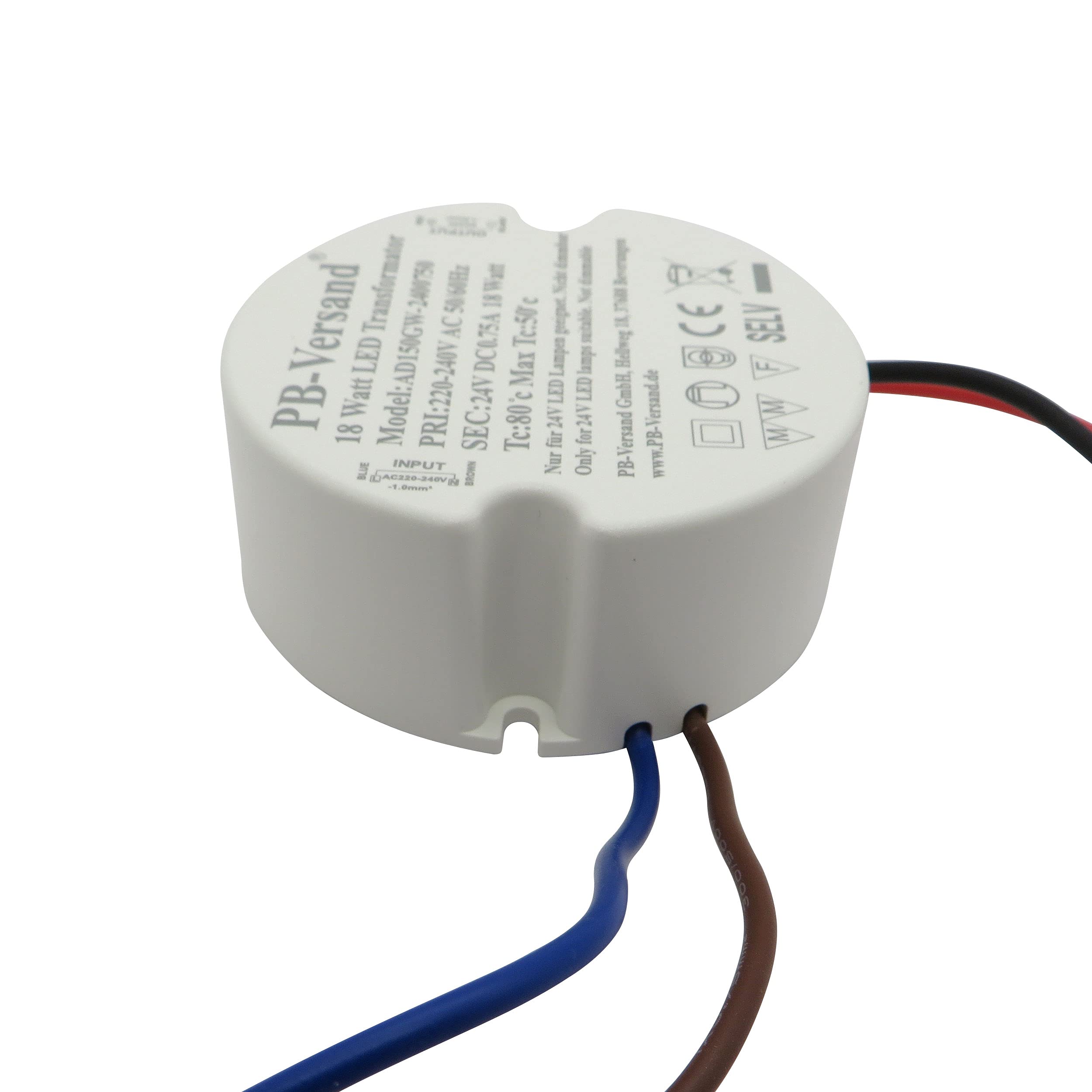 LED transformator 18 Watt 12 V DC ronde cirkel lamp transformator voeding driver voorschakelapparaat inbouwdoos verdeeldoos