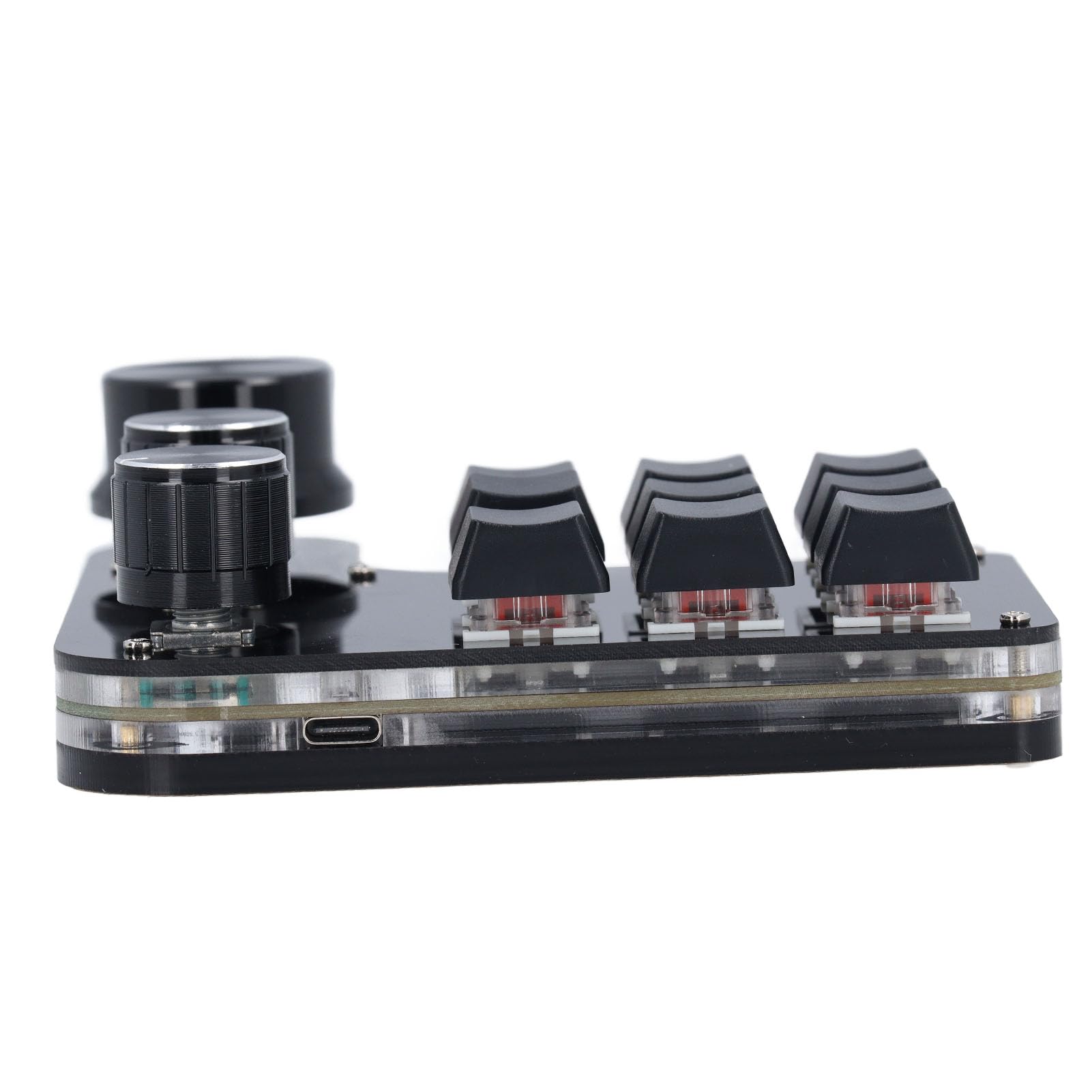 Fdit Programowalne Mini Mechaniczna Klawiatura USB 9 Klucz RGB LED Red Switch Gaming Klawiatura dla Miłośników Muzyki