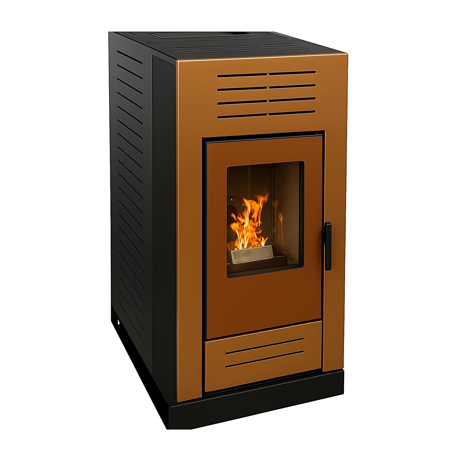 EIDER BIOMASA Estufa de Pellets VENERE – 10,8 kW – Rendimiento 90% – Tolva 16 kg – Hasta 315 m³ – Programación Semanal – Display Digital – Salida 80 mm – Clase Energética A+