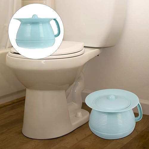 Miniatura 4 de Olla de cámara con tapa de plástico para orina, cubo de orina, inodoro portátil, para mujeres y hombres mayores